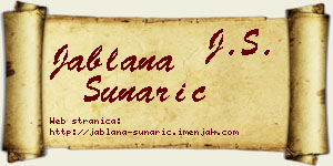 Jablana Sunarić vizit kartica